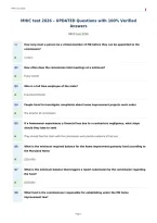 MHIC test 2026 &ndash; UPDATED Questions with 100&percnt; Verified&NewLine;Answers