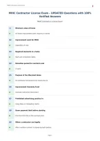 MHIC Contractor License Exam &ndash; UPDATED Questions with 100&percnt;&NewLine;Verified Answers