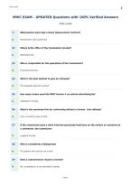 MHIC EXAM &ndash; UPDATED Questions with 100&percnt; Verified Answers&NewLine;