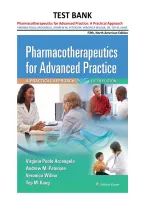 Test Bank Pharmacotherapeutics for Advanced Practice 5th Edition Arcangelo Peterson