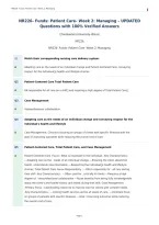 NR226- Funds&colon; Patient Care- Week 2&colon; Managing Patient Care &ndash; UPDATED&NewLine;Questions with 100&percnt; Verified Answers