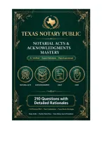 Texas Notary Public - Notarial Acts&comma; Acknowledgments&comma; Jurats & Oaths Mastery &vert; 210 Q&A &vert; A&plus; Verified &vert; 2026&sol;2027 Pass Guaranteed