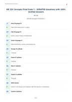 NR 226 Concepts Final Exam 1 &ndash; UPDATED Questions with 100&percnt;&NewLine;Verified Answers