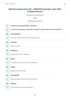 NR226 Fundamentals CJE &ndash; UPDATED Questions with 100&percnt;&NewLine;Verified Answers&NewLine;