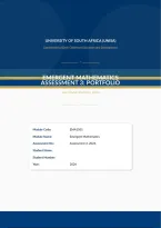 EMA1501 Assignment 3 Portfolio Semester 2 2026 Due October 2026