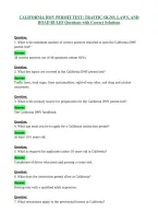 California Dmv Permit Test Traffic Signs&comma; Laws&comma; And Road Rules Questions With Correct