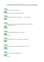 CALIFORNIA PERMIT TEST 54FCA982 Questions with Correct Solutions&period;