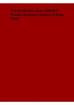 PCT Certification Exam 2026&lowbar;2027 &ndash; Practice Questions&comma; Answers & Study Guide