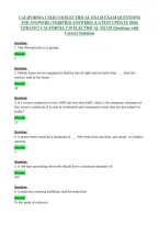 California Cslb C10 Electrical Exam Exam Questions And Answers &lpar;Verified Answers