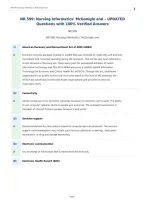 NR 599&colon; Nursing Informatics&colon; McGonigle and Mastrian&semi; Chapter 14 &ndash; UPDATED Questions with 100&percnt; Verified Answers