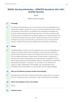 NR599- Nursing Informatics &ndash; UPDATED Questions with 100&percnt;&NewLine;Verified Answers