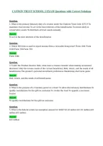 CANNON TRUST SCHOOL 2 EXAM Questions with Correct Solutions