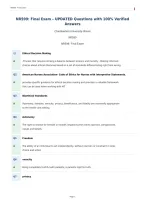 NR599&colon; Final Exam &ndash; UPDATED Questions with 100&percnt; Verified&NewLine;Answers