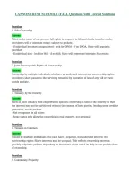 CANNON TRUST SCHOOL 1 &lpar;FALL Questions with Correct Solutions