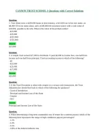 CANNON TRUST SCHOOL 1 Questions with Correct Solutions