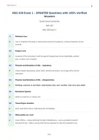 NSG 430 Exam 1 &ndash; UPDATED Questions with 100&percnt; Verified&NewLine;Answers