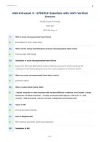NSG 430 exam II &ndash; UPDATED Questions with 100&percnt; Verified&NewLine;Answers&NewLine;