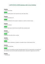 CAPP STUDY GUIDE Questions with Correct Solutions