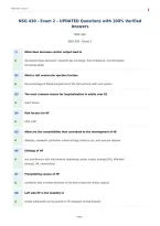 NSG 430 - Exam 2 &ndash; UPDATED Questions with 100&percnt; Verified&NewLine;Answers