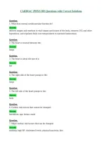 CARDIAC &lpar;PHYS DIS Questions with Correct Solutions