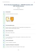 NU-131 Nursing and Healthcare I &ndash; UPDATED Questions with&NewLine;100&percnt; Verified Answers