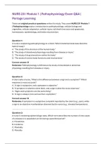 Portage Learning NURS 231 Module 1 Exam &vert; Pathophysiology &lpar;2026&rpar; Actual Q&A PDF