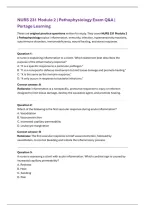 Portage Learning NURS 231 Module 2 Exam &vert; Pathophysiology &lpar;2026&rpar; Actual Q&A PDF
