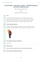 NU 136 EXAM 4 - Sleep&comma; Pain&comma; Comfort&comma; Diagnostics&comma; Fluid & Electrolytes&comma; Transfer Admission & Discharge &lpar;Complete &plus; Includes NCLEX Practice Questions&rpar;  &ndash; UPDATED Questions with 100&percnt; Verified Answers