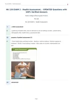 NU 136 EXAM 2 - Health Assessment&comma; &ndash; UPDATED Questions with&NewLine;100&percnt; Verified Answers