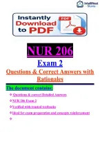 NUR 206 community Exam 2 &vert; Questions and Answers &vert; 2026&sol;2027 Updated &vert; 100&percnt; Correct