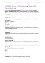 Portage Learning NURS 231 Module 4 Exam &vert; Pathophysiology &lpar;2026&rpar; Actual Q&A PDF