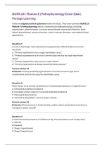 Portage Learning NURS 231 Module 6 Exam &vert; Pathophysiology &lpar;2026&rpar; Actual Q&A PDF