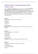 Portage Learning NURS 231 Module 7 Exam &vert; Pathophysiology &lpar;2026&rpar; Actual Q&A PDF
