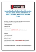 Nab Core Actual Exam And Practice Exam 450&plus; Questions &NewLine;And Correct Detailed Answers Top Rated Version For &NewLine;Already A Graded With Expert Feedback &vert;Brand New&vert; &NewLine;Revised