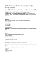 Portage Learning NURS 231 Module 10 Exam &vert; Pathophysiology &lpar;2026&rpar; Actual Q&A PDF