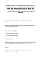 USVI Master Plumber Licensing Exam 2026 &ndash; Practice Questions & Answers