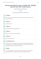 Nursing and healthcare 2&colon;exam 3&colon; NU180&colon; LPN &ndash; UPDATED&NewLine;Questions with 100&percnt; Verified Answers