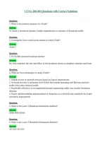 CCNA 200-301 Questions with Correct Solutions&NewLine;