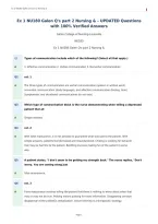 Ex 1 NU180 Galen Q's part 2 Nursing & Healthcare 2 &ndash; UPDATED Questions&NewLine;with 100&percnt; Verified Answers