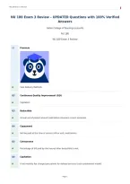 NU 180 Exam 3 Review &ndash; UPDATED Questions with 100&percnt; Verified&NewLine;Answers
