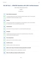 NU 180 Test 1 &ndash; UPDATED Questions with 100&percnt; Verified Answers&NewLine;