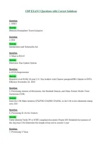 CBP EXAM 3 Questions with Correct Solutions