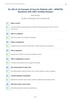 Nu 180 ch 18 Concepts of Care for Patients with Cancer &ndash; UPDATED&NewLine;Questions with 100&percnt; Verified Answers