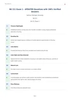 NU 211 Exam 1 &ndash; UPDATED Questions with 100&percnt; Verified&NewLine;Answers