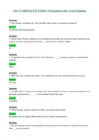 CDL COMBINATION VEHICLES Questions with Correct Solutions