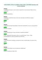 CDSE DERIVATIVE CLASSIFICATION TEST ANSWERS Questions with Correct Solutions