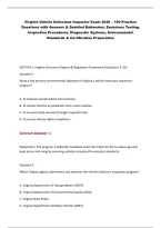Virginia Vehicle Emissions Inspector Exam 2021 &ndash; Practice Questions & Answers
