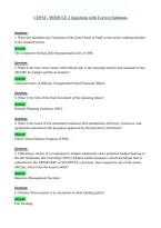 CDFM - MODULE 2 Questions with Correct Solutions