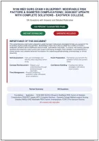N108 Med Surg Exam 4 Blueprint Modifiable Risk Factors Diabetes Complications Update with Complete Solutions Eastwick College &vert; 100 Questions &vert; 2026&sol;2027&NewLine;