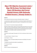 Wgu C784 Objective Assessment Latest &sol; Wgu 784 Oa Exam Test Bank Actual Exam 230 Questions And Correct Detailed Answers With Rationales &lpar;Verified Answers&rpar; &vert; Already Graded A&plus;